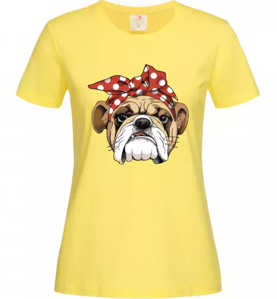 Жіноча футболка BOW BULLDOG Лимонний фото
