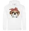 Жіноча толстовка (худі) BOW BULLDOG Білий Жіноча толстовка (худі) BOW BULLDOG Білий фото
