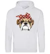 Жіноча толстовка (худі) BOW BULLDOG Сірий меланж Жіноча толстовка (худі) BOW BULLDOG Сірий меланж фото