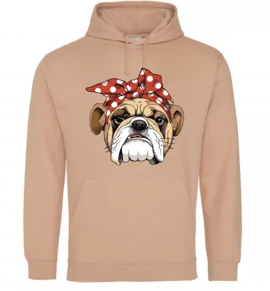Жіноча толстовка (худі) BOW BULLDOG Пісочний фото
