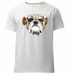 Мужская премиум футболка EYEGLASSES BULLDOG Белый фото