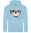 Чоловіча толстовка (худі) EYEGLASSES BULLDOG Блакитний Чоловіча толстовка (худі) EYEGLASSES BULLDOG Блакитний фото