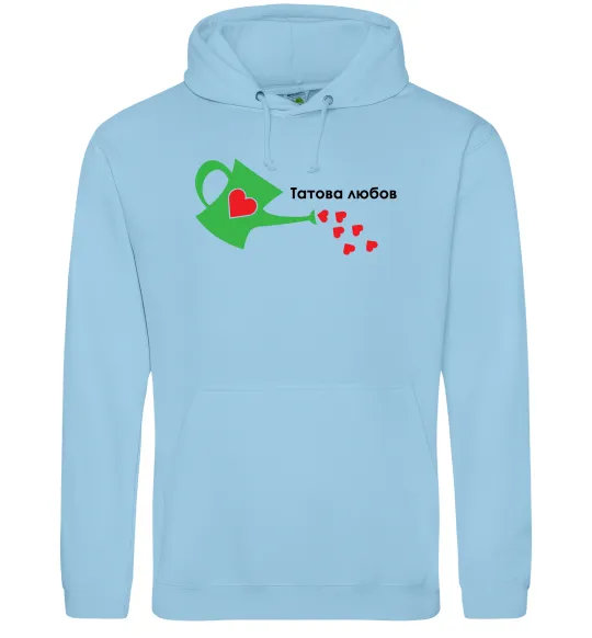 Чоловіча толстовка (худі) Татова любов Блакитний фото