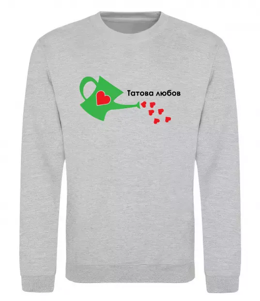Свитшот Татова любов Серый меланж фото