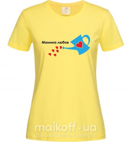 Жіноча футболка Мамина любов Лимонний фото