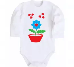 Дитячий бодік Любов Білий фото