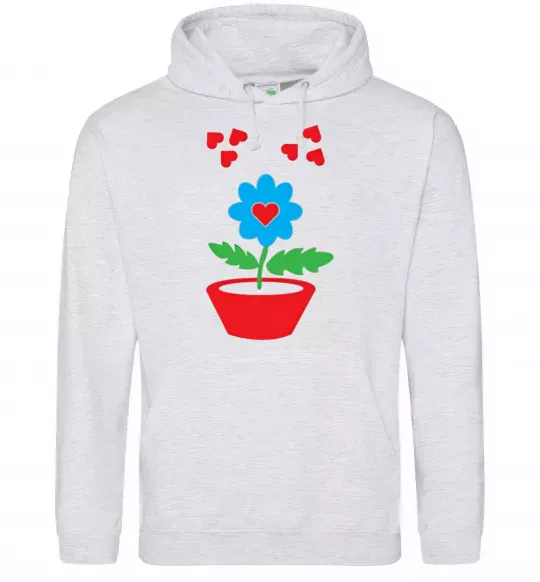 Чоловіча толстовка (худі) Любов Сірий меланж фото