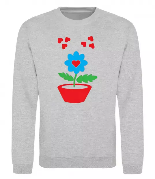 Свитшот Любов Серый меланж фото