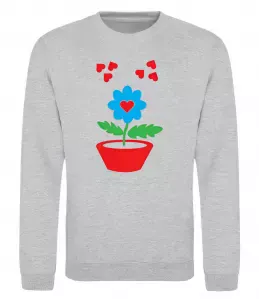 Світшот Любов Сірий меланж фото