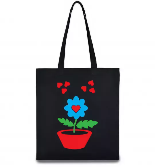 Еко-сумка Любов Чорний фото