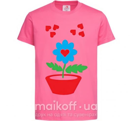 Детская футболка Любовь Ярко-розовый фото