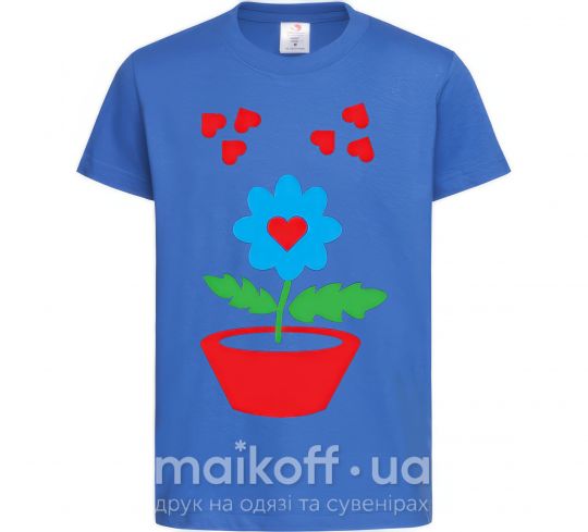 Детская футболка Любовь Ярко-синий фото