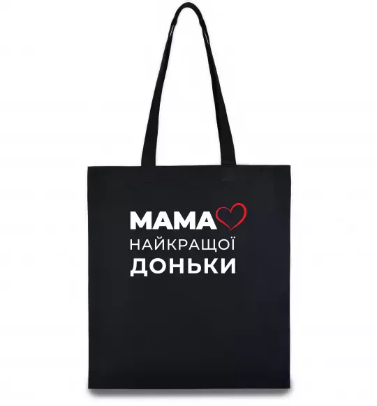 Еко-сумка Мама найкращої доньки Чорний фото