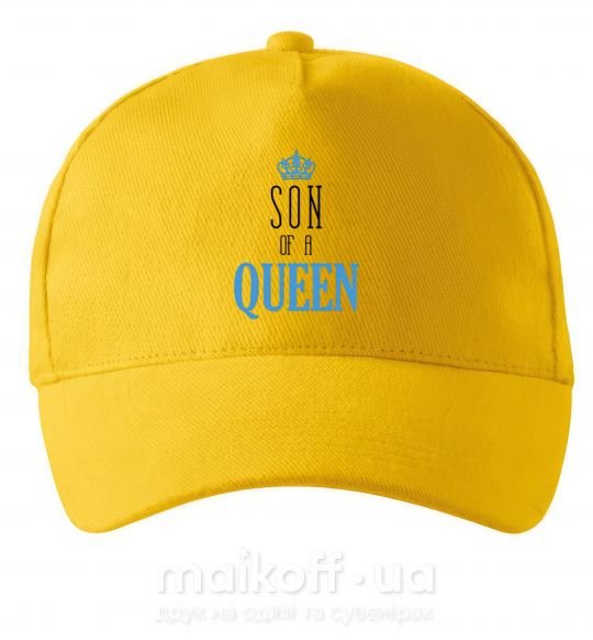 Кепка Son of a queen Сонячно жовтий фото