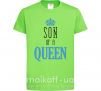 Дитяча футболка Son of a queen Лаймовий фото