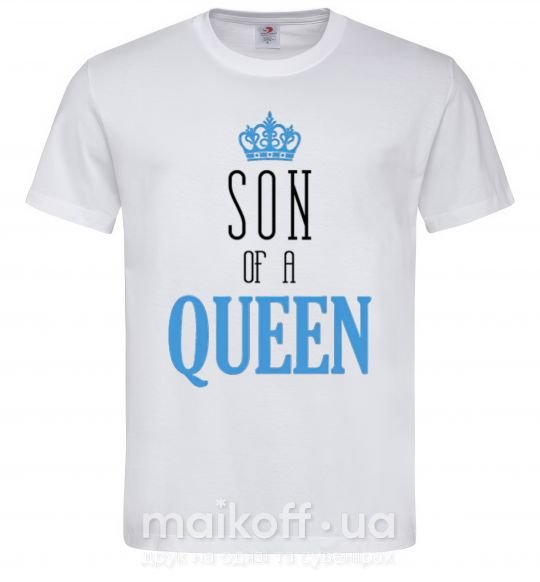 Мужская футболка Son of a queen Белый фото