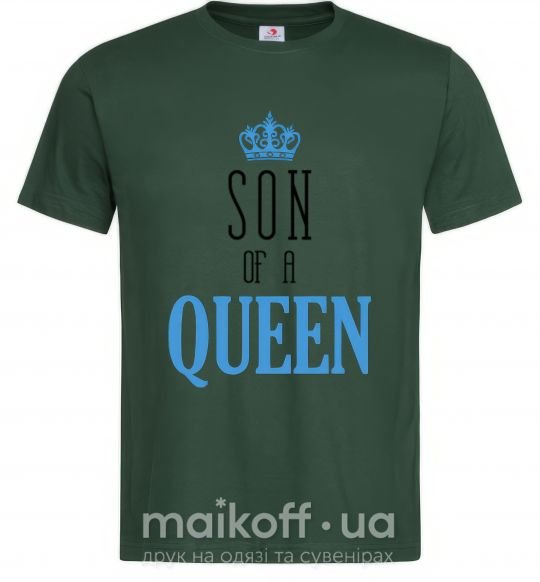 Мужская футболка Son of a queen Темно-зеленый фото