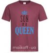 Мужская футболка Son of a queen Бордовый фото