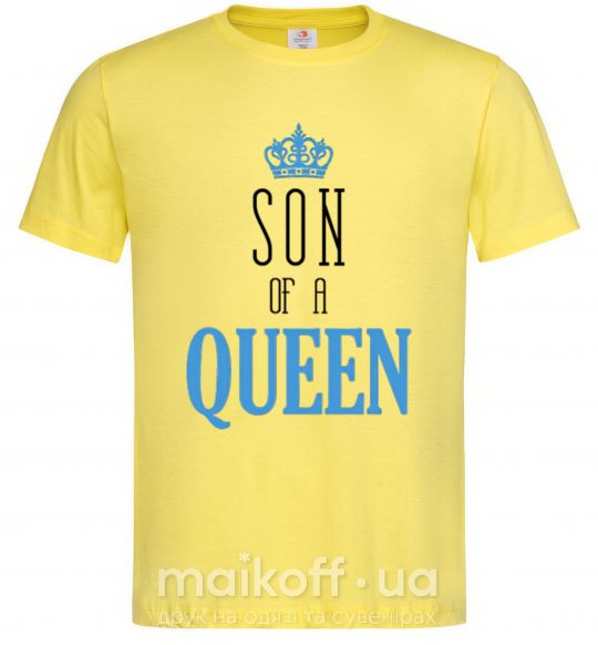 Чоловіча футболка Son of a queen Лимонний фото