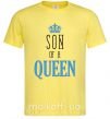 Мужская футболка Son of a queen Лимонный фото