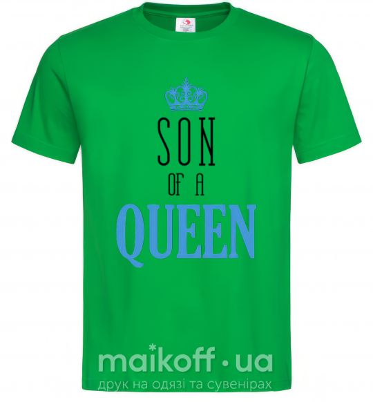 Мужская футболка Son of a queen Зеленый фото