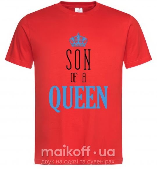 Мужская футболка Son of a queen Красный фото