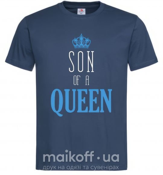 Чоловіча футболка Son of a queen Темно-синій фото