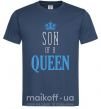 Чоловіча футболка Son of a queen Темно-синій фото