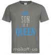 Чоловіча футболка Son of a queen Графіт фото