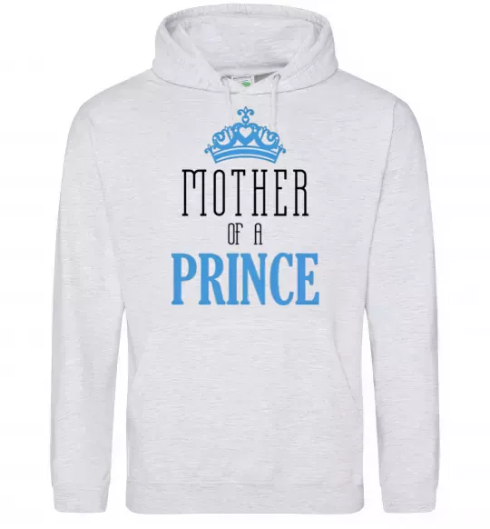 Жіноча толстовка (худі) Mother of a prince Сірий меланж фото
