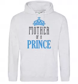 Женская толстовка (худи) Mother of a prince Серый меланж фото