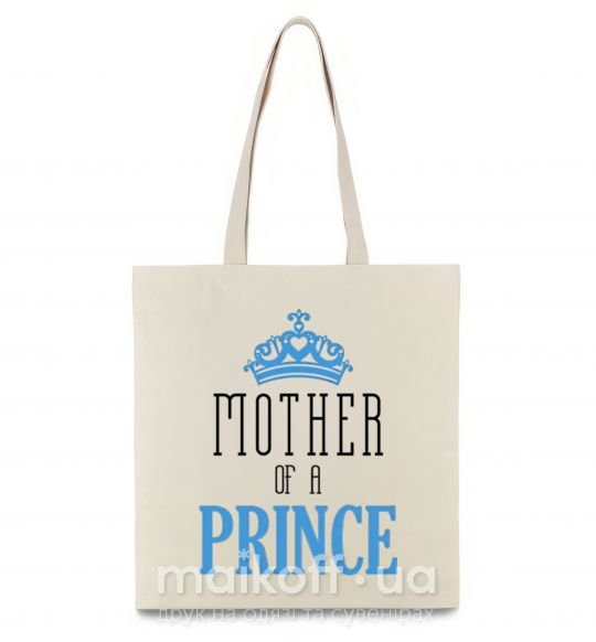 Эко-сумка Mother of a prince Бежевый фото
