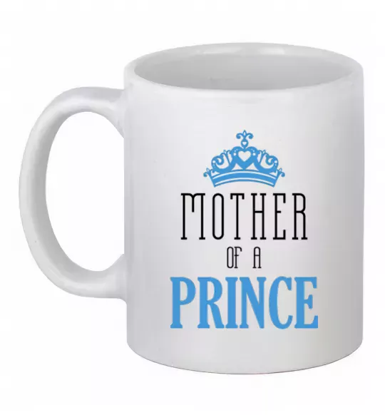 Чашка керамічна Mother of a prince Білий фото