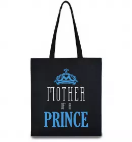 Еко-сумка Mother of a prince Чорний фото