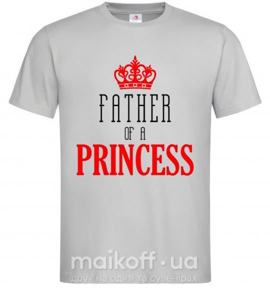 Мужская футболка Father of a princess Серый фото