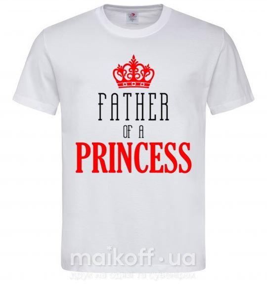 Чоловіча футболка Father of a princess Білий фото