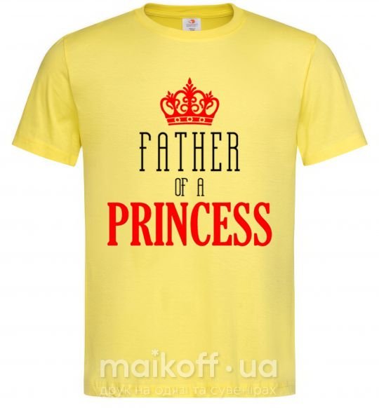 Мужская футболка Father of a princess Лимонный фото