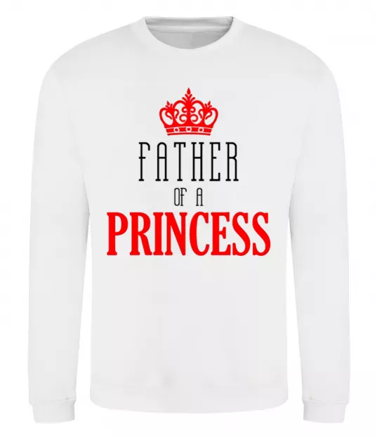 Свитшот Father of a princess Белый фото