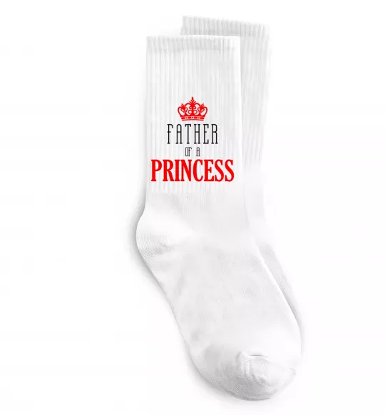 Носки Father of a princess Белый фото