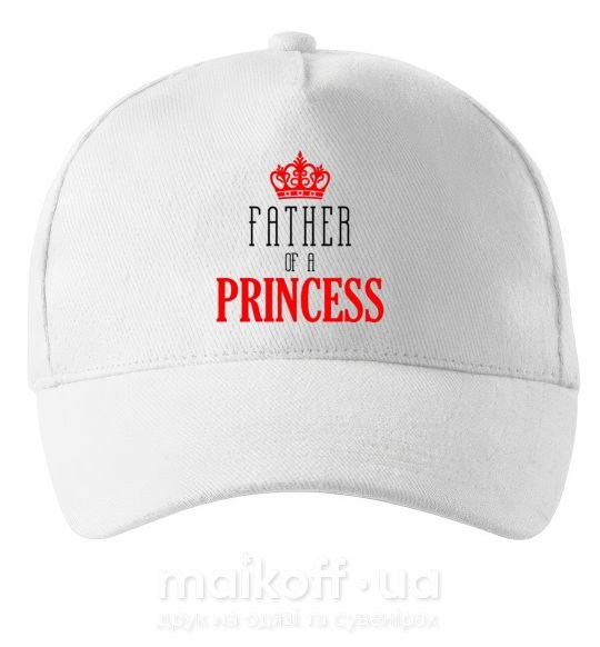 Кепка Father of a princess Білий фото