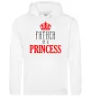 Мужская толстовка (худи) Father of a princess Белый фото