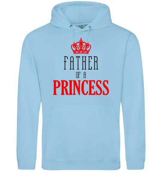 Мужская толстовка (худи) Father of a princess Голубой фото