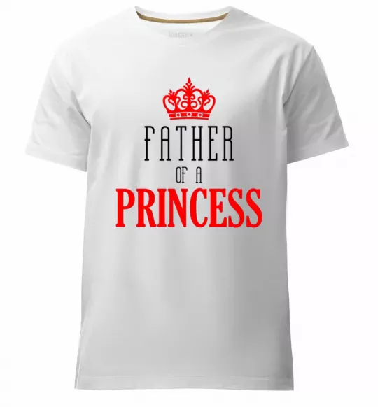 Мужская премиум футболка Father of a princess Белый фото