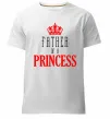 Мужская премиум футболка Father of a princess Белый фото