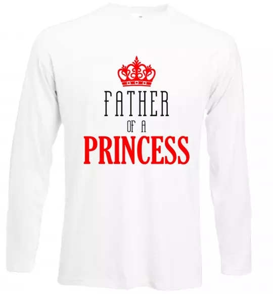 Лонгслив Father of a princess Белый фото