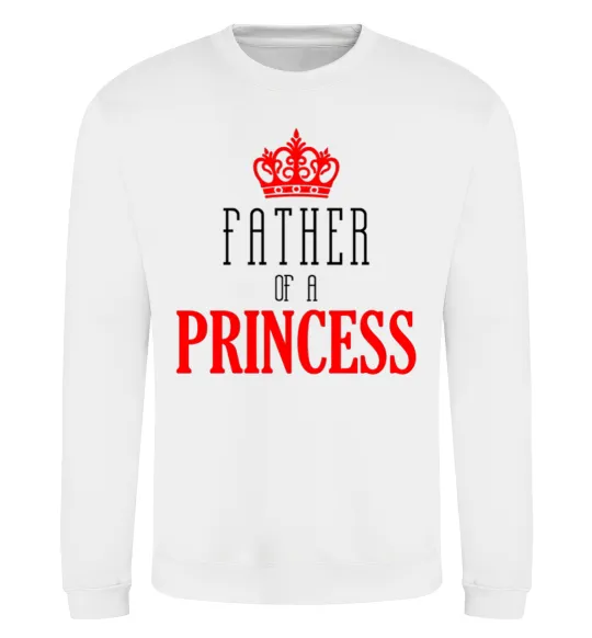 Свитшот Father of a princess Белый фото