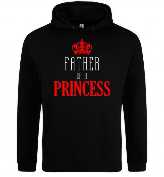 Мужская толстовка (худи) Father of a princess Черный фото