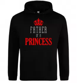 Мужская толстовка (худи) Father of a princess Черный фото