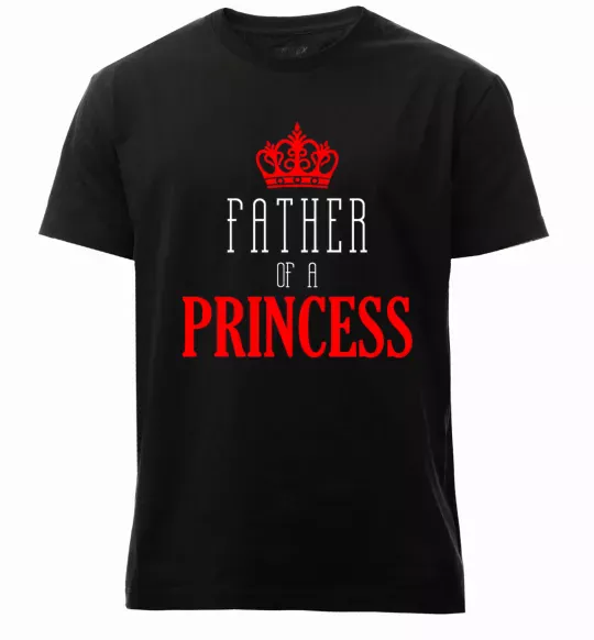 Мужская премиум футболка Father of a princess Черный фото