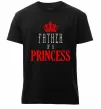 Мужская премиум футболка Father of a princess Черный фото